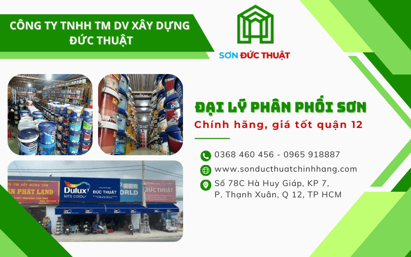 Đại lý phân phối sơn chính hãng giá tốt Q12